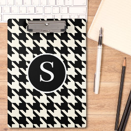 Carpeta De Pinza Monograma clásico negro y blanco