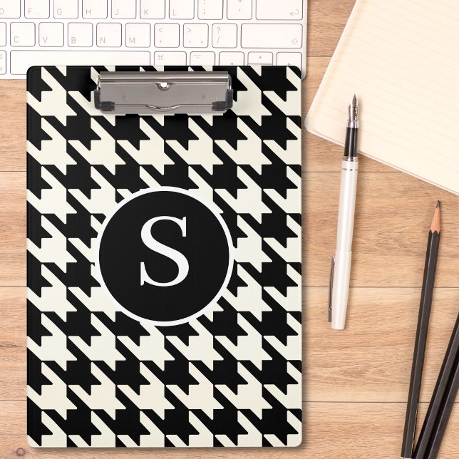 Carpeta De Pinza Monograma clásico negro y blanco (Subido por el creador)