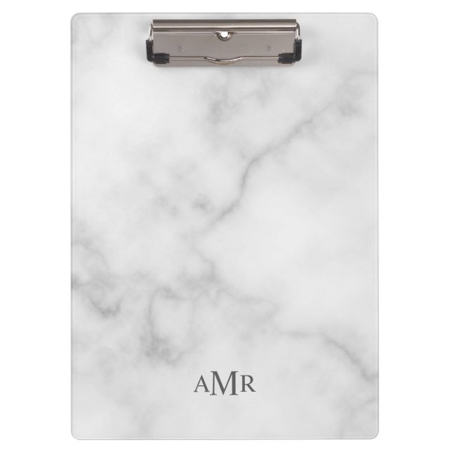 Carpeta De Pinza Monograma clásico personalizado (Anverso)
