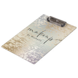 Carpeta De Pinza Monograma de maquillaje de escritura moderna en te