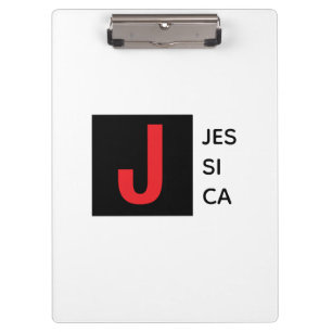 Carpeta De Pinza Monograma de nombre profesional elegante moderno