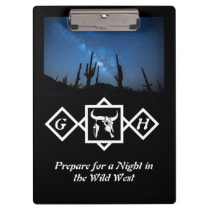 Carpeta De Pinza Monograma de silueta blanqueada de cráneo blanque