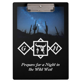 Carpeta De Pinza Monograma de silueta de cráneo blanqueada con toro