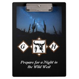 Carpeta De Pinza Monograma de silueta de cráneo de toro de Longhorn