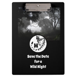 Carpeta De Pinza Monograma de silueta genética grande localizada