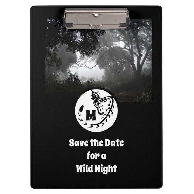 Carpeta De Pinza Monograma de silueta genética grande localizada (Anverso)