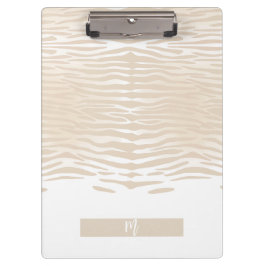 Carpeta De Pinza Monograma de Tigre Blanco