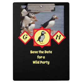 Carpeta De Pinza Monograma del Personalizado Adorable del atún de a