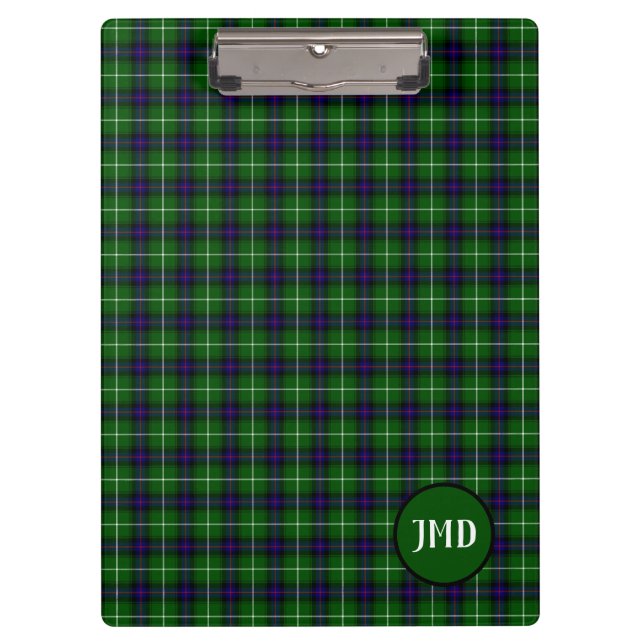 Carpeta De Pinza Monograma escocés MacDonald Tartan (Anverso)