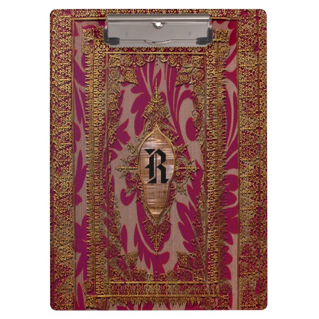 Carpeta De Pinza Monograma francés Evelio Elegante Moda (Anverso)