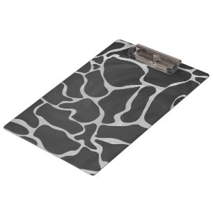Carpeta De Pinza Monograma negro y gris claro de la jirafa