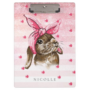 Carpeta De Pinza Monograma rosa Bundy pintado a mano