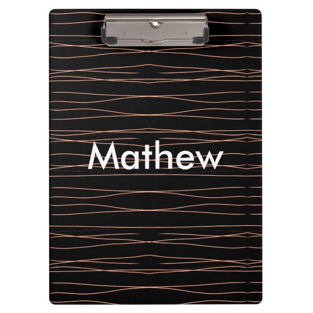 Carpeta De Pinza Monograma simple añada su letra de nombre man mini (Anverso)