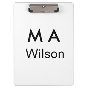 Carpeta De Pinza Monograma simple añade tu letra nombre hombre mini