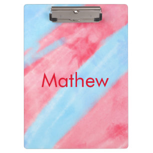 Carpeta De Pinza monograma simple de letra inicial añada su nombre 