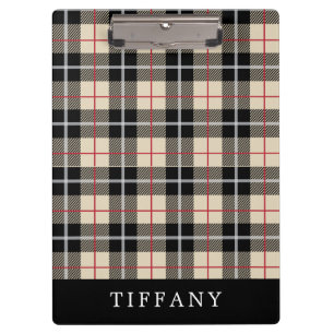 Carpeta De Pinza Monograma Thomson Camel Tartan Plaid Pattern