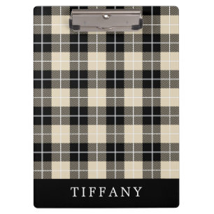 Carpeta De Pinza Monograma Thomson Camel Tartan Plaid Pattern