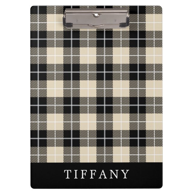 Carpeta De Pinza Monograma Thomson Camel Tartan Plaid Pattern (Anverso)