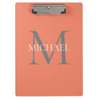 Monograma y nombre personalizados rosa claro