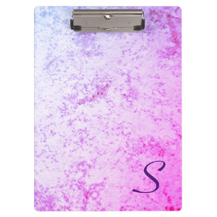 Carpeta De Pinza Monogramado rosa y morado mareado
