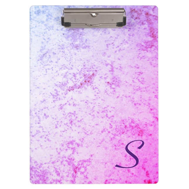 Carpeta De Pinza Monogramado rosa y morado mareado (Subido por el creador)