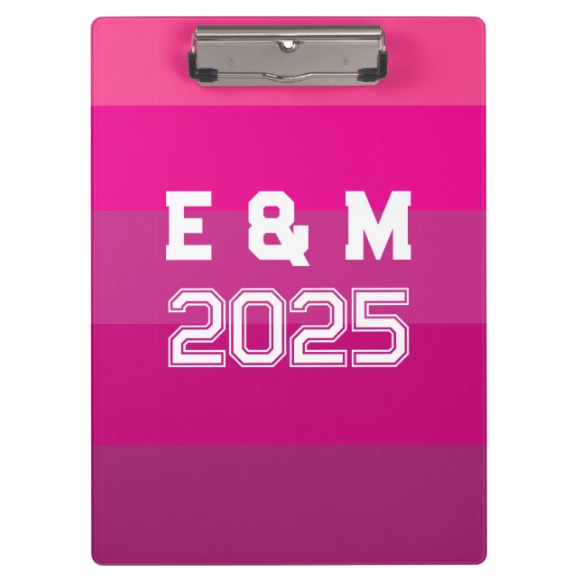 Carpeta De Pinza "Monogramo de personalizable y años (Anverso)