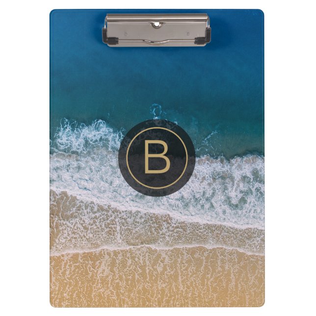 Carpeta De Pinza Monólogo dorado del mar Turquesa de la Playa Tropi (Anverso)