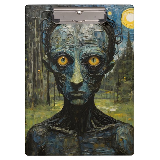 Carpeta De Pinza Monstruo en el bosque (Anverso)
