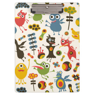 Carpeta De Pinza Monstruos felices