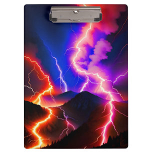 Carpeta De Pinza Montaña Coloreada Relámpago Uno