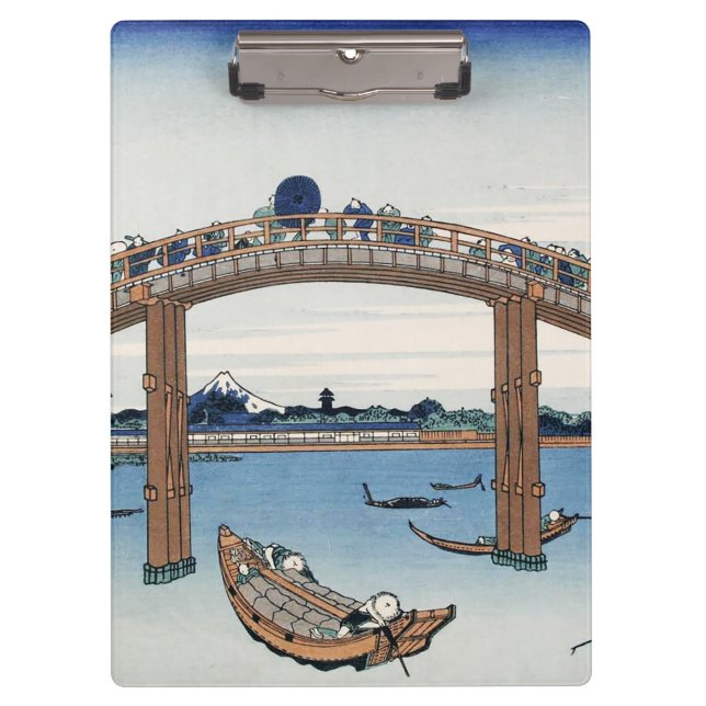 Carpeta De Pinza Monte Fuji Housai visto desde debajo del puente ma (Anverso)