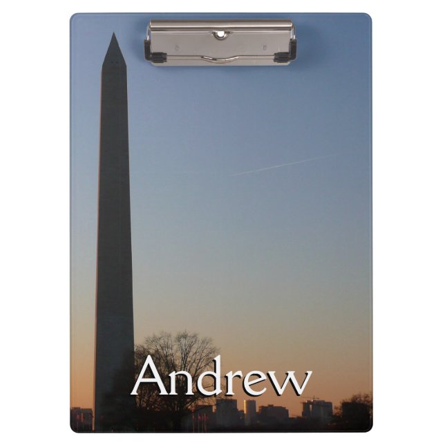 Carpeta De Pinza Monumento a Washington al atardecer (Anverso)