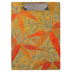 Carpeta De Pinza Morris & Co. Patrón de Bambú Godwin Naranja y Salv