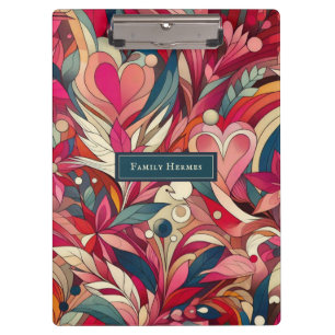 Carpeta De Pinza Morris flor rosa