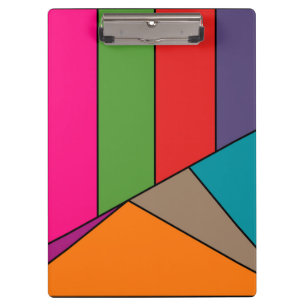 Carpeta De Pinza MOSAIC rayas triángulos coloreados III + tus ideas