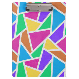 Carpeta De Pinza Mosaico de colores vivos del arcoiris