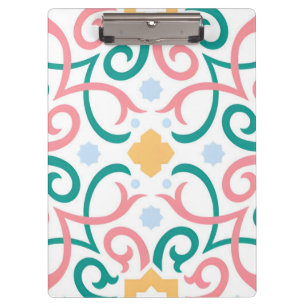 Carpeta De Pinza Mosaico/pastel/primavera