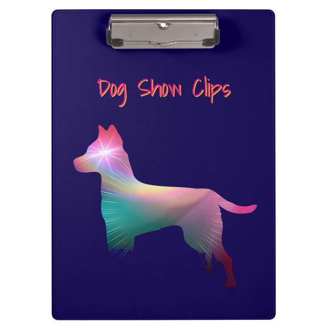 Carpeta De Pinza Mostrar clips de perro (Anverso)