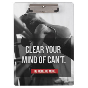 Carpeta De Pinza Motivación de entrenamiento de las mujeres: despej