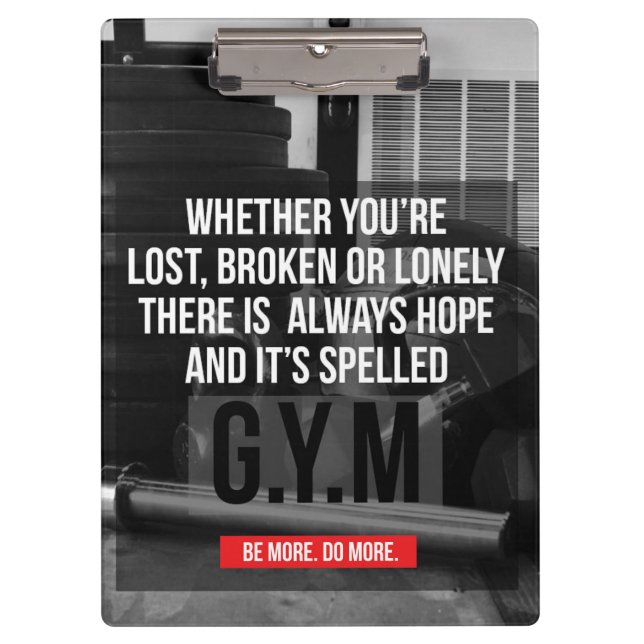 Carpeta De Pinza Motivación de gimnasio (Anverso)