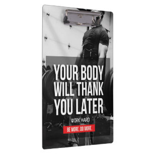 Carpeta De Pinza Motivación de gimnasio - Trabajar duro