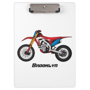 Carpeta De Pinza Moto de moto de tierra roja