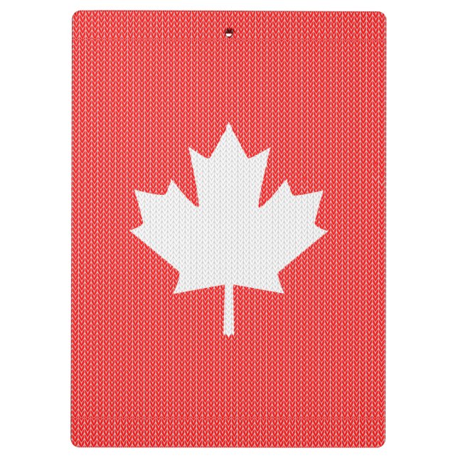 Carpeta De Pinza Moto de punto de la hoja de arce estilo Knit (Reverso)