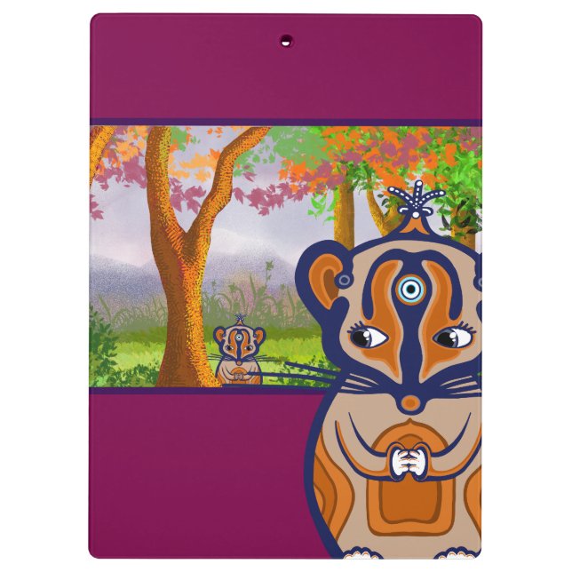 Carpeta De Pinza Mouse critter in the forrest (Reverso)