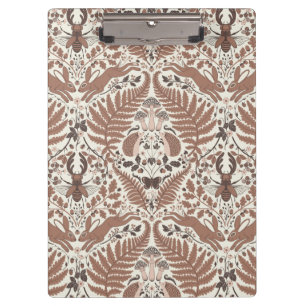 Carpeta De Pinza Mousse de Mocha, animales y plantas de bosque