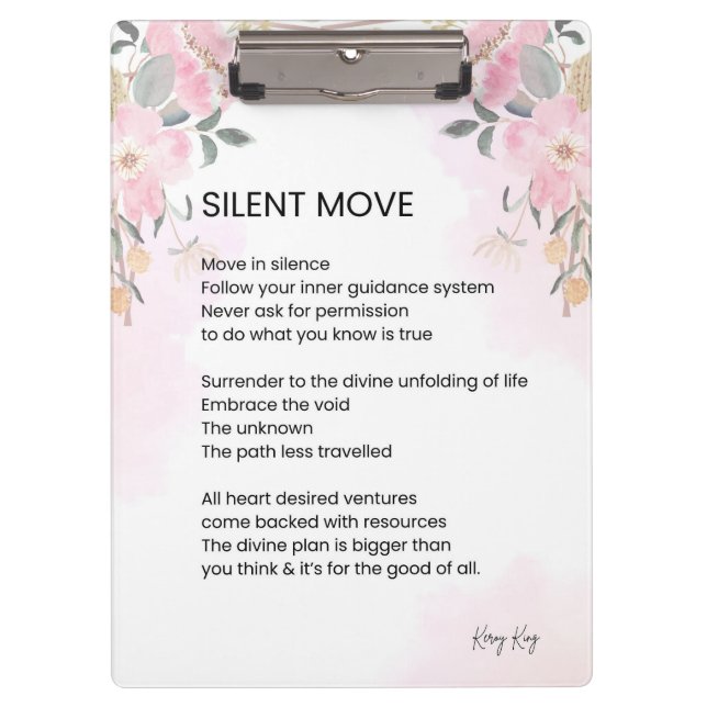 Carpeta De Pinza Movimiento silencioso - Poesía de poesía de alient (Anverso)