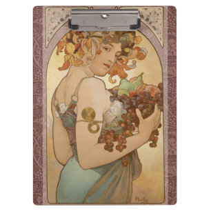 Carpeta De Pinza Mujer Art Nouveau Mucha Hermosa