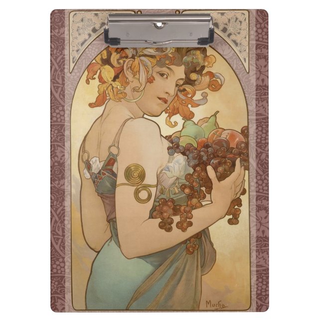 Carpeta De Pinza Mujer Art Nouveau Mucha Hermosa (Anverso)