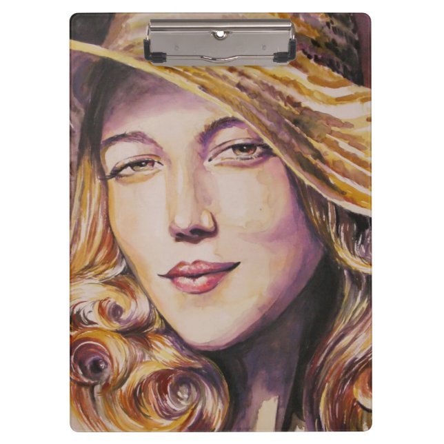 Carpeta De Pinza Mujer con el gorra (Anverso)
