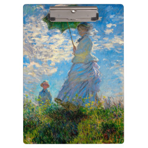 Carpeta De Pinza Mujer Monet Paraguas Impresionismo